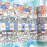 animal animals cute kawaii foil foiled washi tape tapes washis uk stationery planner supplies dog dogs cat cats koala koalas bear bears polar bee bees pretty blue lilac grey white foil foiled gold highlights 15mm wide 5m long