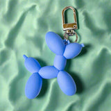 balloon dog dogs puppy plastic acrylic keyring key ring chain clip bag charm charms cute kawaii gift gifts uk bell jingle flower pearl pearly pearls mint green blue pastel lilac present