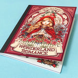 sticker Book titled 'Wonderland Romance' with a cover illustration of red riding hood