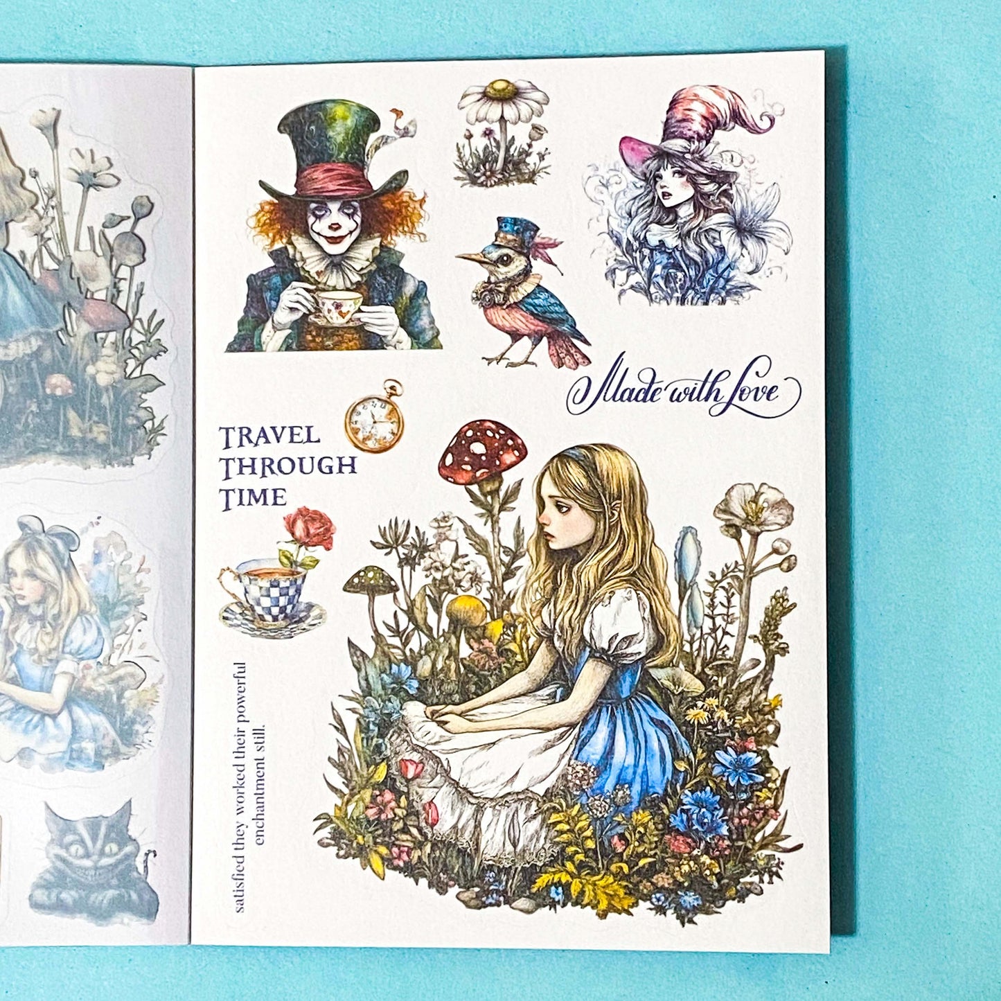 ALICE IN WONDERLAND Fairytale Sticker Folio (18 Sheet Collection)
