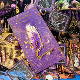 Magical Curiosity Letterbox Gift Set- Gothic Botanical Stickers, Postcards & Feather Bookmark