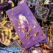 Magical Curiosity Letterbox Gift Set- Gothic Botanical Stickers, Postcards & Feather Bookmark