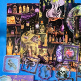 Magical Curiosity Letterbox Gift Set- Gothic Botanical Stickers, Postcards & Feather Bookmark