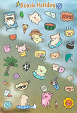 cute kawaii sticker stickers season seasons autumn winter spring summer stationery sheet sheets pack uk planner addict animal animals snow jungle cherry blossom bunny bear pig cat beach holiday summer