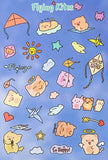 cute kawaii sticker stickers season seasons autumn winter spring summer stationery sheet sheets pack uk planner addict animal animals snow jungle cherry blossom bunny bear pig cat games kite kites playing hobbies flying