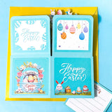 easter joy pop up 3d greeting card on a blue background