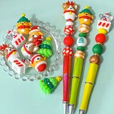 puppy dog dogs puppies cute kawaii corgi silicone bead beads topper toppers for making pen pens beaded christmas festive tree santa claus reindeer rudolph present fun gift gifts uk craft supplies shop store red green yellow brown white