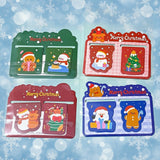 christmas bookmark duo set pair magnetic bookmarks book marks flexible festive gift gfits for book lovers bookworm uk cute kawaii stocking filler fillers bargain stationery present for kids her gingerbread men man santa reindeer rudolph snowman