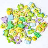 magical magic cute kawaii frog frogs flatback flat back fb fbs embellishment craft supplies green lilac purple blue yellow uk pretty embellishments bow making house bottle plant bed flower floral party flat backs