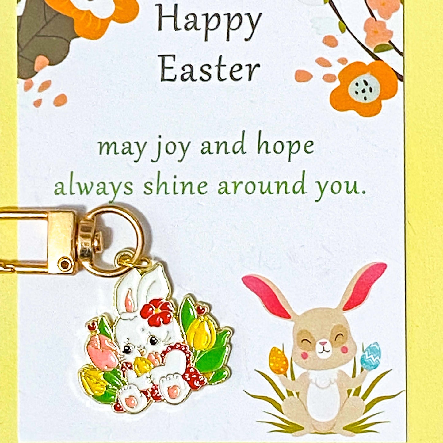 easter spring cute kawaii enamel charm charms pendants keyring keyring key chain clip clips bag charm charms gift gifts bunny rabbit rabbits bunnies pocket present strawberry carrot flower flowers floral uk stationery shop store 