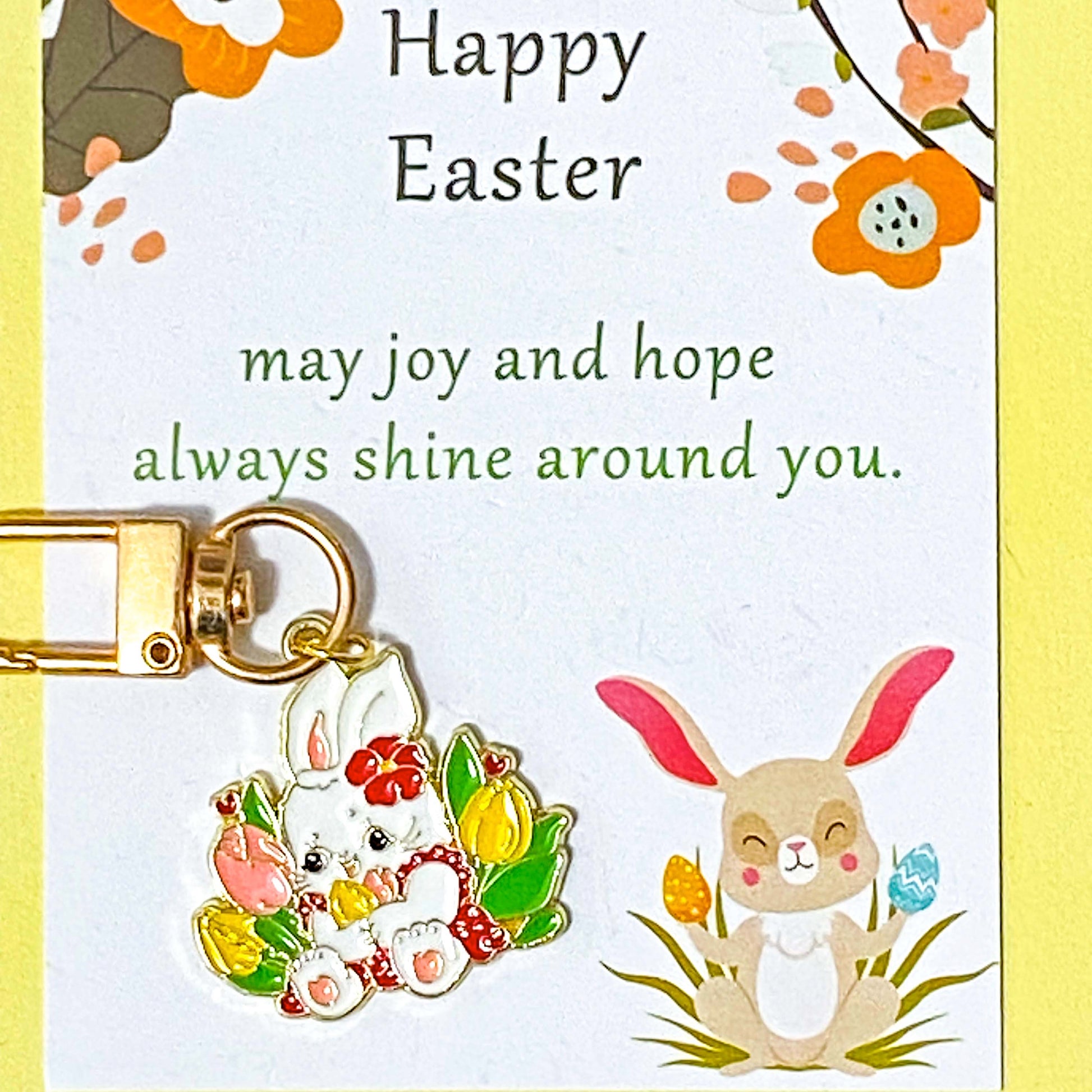 easter spring cute kawaii enamel charm charms pendants keyring keyring key chain clip clips bag charm charms gift gifts bunny rabbit rabbits bunnies pocket present strawberry carrot flower flowers floral uk stationery shop store 
