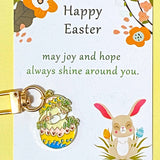 easter spring cute kawaii enamel charm charms pendants keyring keyring key chain clip clips bag charm charms gift gifts bunny rabbit rabbits bunnies pocket present strawberry carrot flower flowers floral uk stationery shop store 