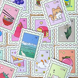 stamp stamps laptop satin finish sticker stickers big large jumbo chunky kawaii cute designs food drink cats cat dino dinosaur dinosaurs geese goose animal animals flower flowers landscape fruit fruits vegetables ice cream sweets cake uk stationery shop store set pack present gift