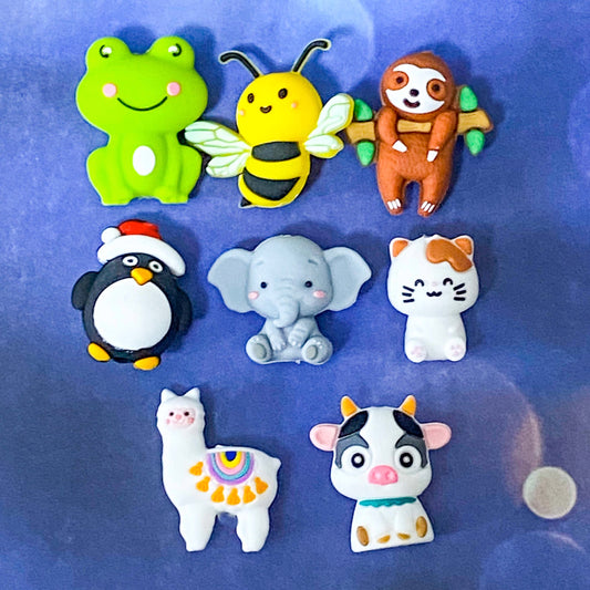 jumbo large big silicone animal bead beads uk cute kawaii craft supplies shop store build your own beaded pen pens make llama llamas frog frogs sloth sloths cat cats penguin penguins cow cows elephant elephants bee bees topper toppers