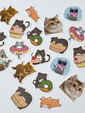 CUTE CATS & CAKES Small Stickers Set 10