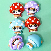 cute kawaii jumbo very large big 31mm silicone soft mushroom mushrooms bead beads uk craft supplies cat cats kitty kitten make your own beaded pen pens jewellery shop store red lilac blue light spotted toadstool fungi