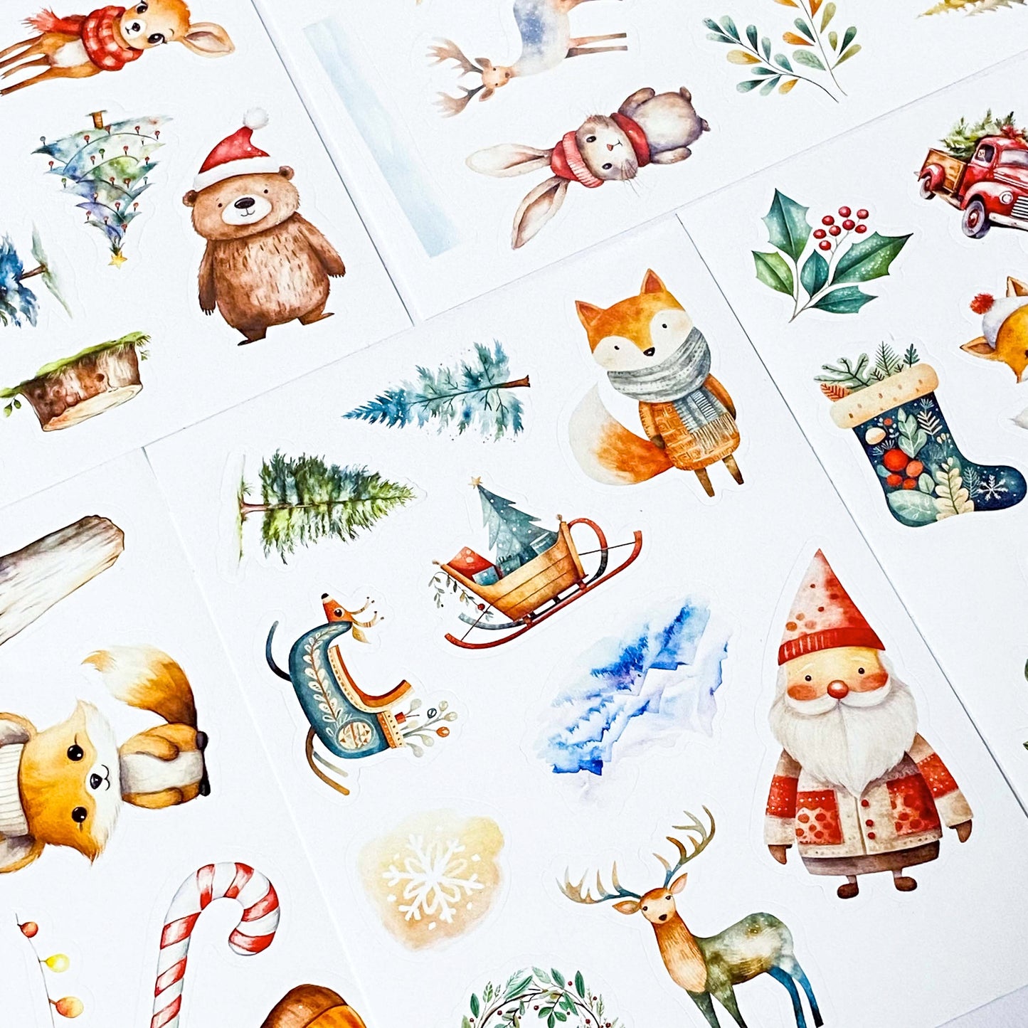 CHRISTMAS SEALS Sticker Sheets WOODLAND Theme Last few in Bundles