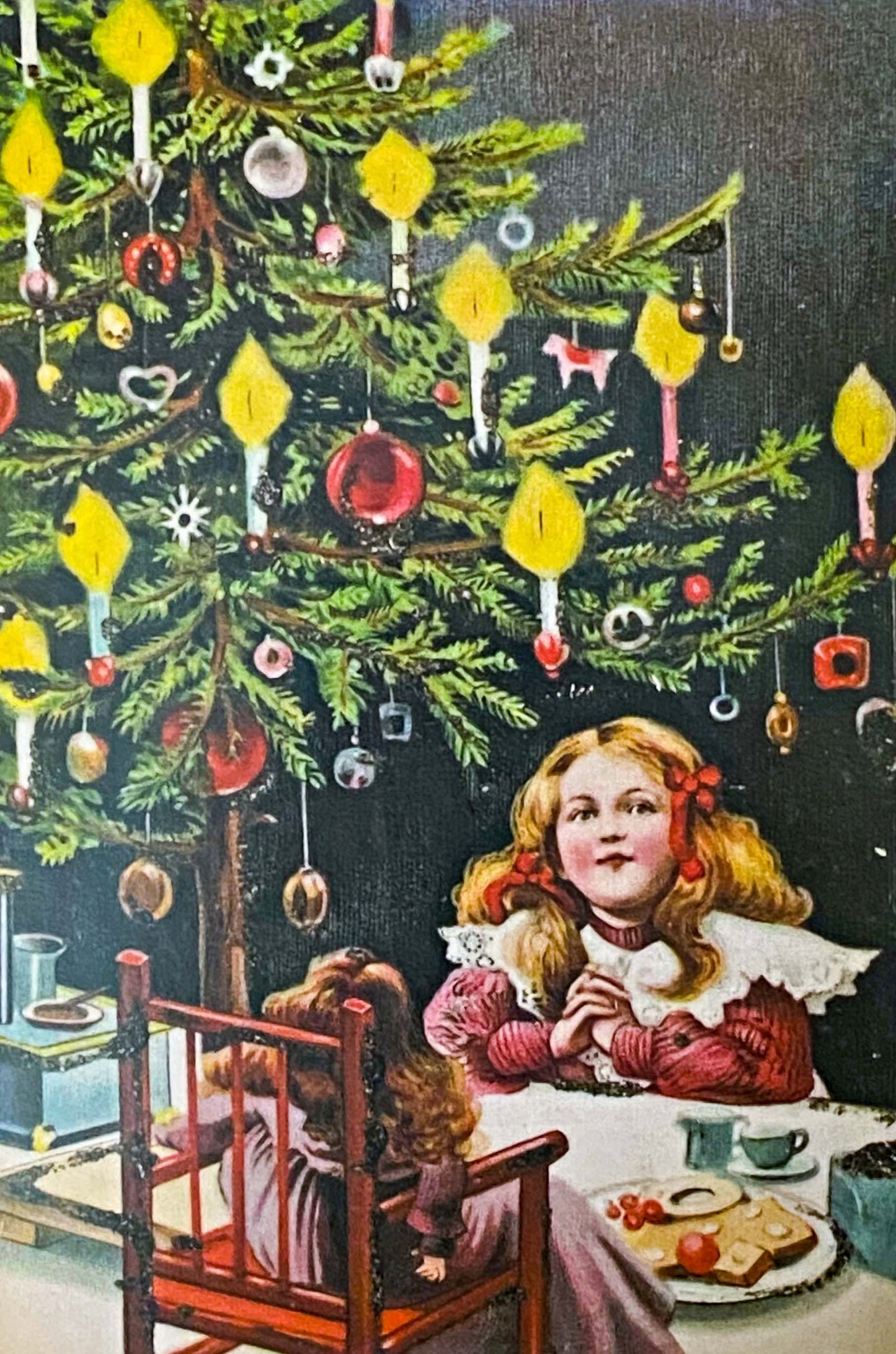nostalgic christmas feastive victorian retro vintage postcard postcards post card cards uk cute kawaii stationery gift gifts santa claus deer snow girl 