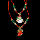 CHRISTMAS Cord Adjustable Beaded & Charm BRACELET