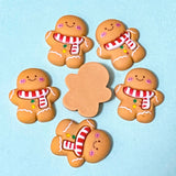 gingerbread men man resin resins flatback flat back fb fbs embellishment embellishments uk cute kawaii festive christmas craft supplies shop store crafts brown biscuit cookie