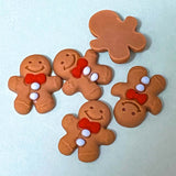 gingerbread men man resin resins flatback flat back fb fbs embellishment embellishments uk cute kawaii festive christmas craft supplies shop store crafts brown biscuit cookie