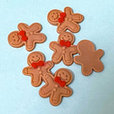 gingerbread men man resin resins flatback flat back fb fbs embellishment embellishments uk cute kawaii festive christmas craft supplies shop store crafts brown biscuit cookie