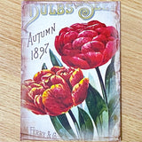 seed seeds catalogue vintage retro victorian old nostalgic flower flowers floral postcard postcards card cards greetings birthday happy uk cute kawaii pretty pink purple individual stationery shop store envelopes stickers seal seals tulip tulips hyacinth hyacinths rose roses