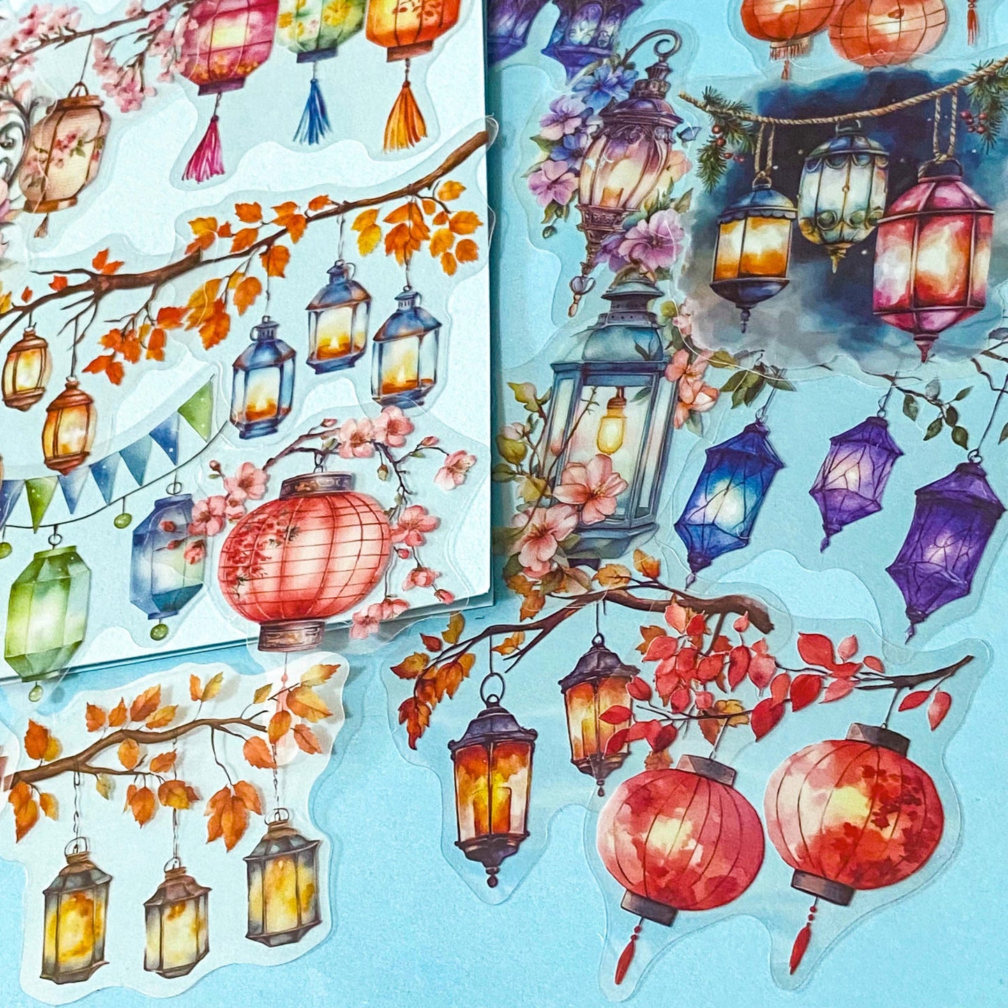 TWILIGHT LANTERN Clear Stickers- 29 Large Decorative Stickers (60mm)