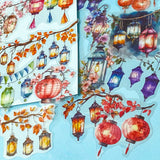 TWILIGHT LANTERN Clear Stickers- 27 Large Decorative Stickers (60mm)