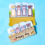 ANIMAL STICKY INDEX TABS Set - CAT DOG GROUNDHOG BEAR CAPYBARA  or PANDA