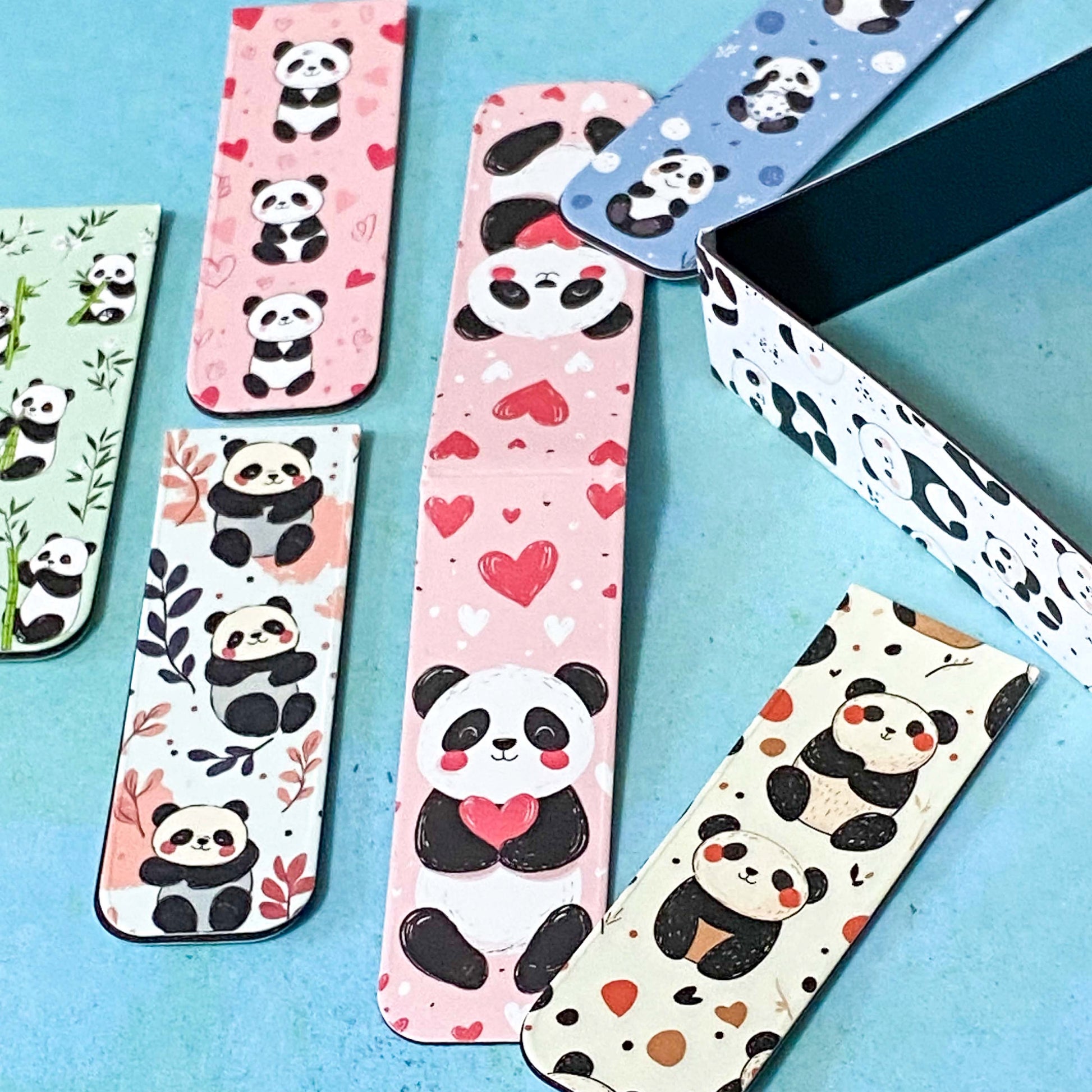panda pandas magnetic book mark bookmark bookmarks cute kawaii gift gifts uk shop store pretty folding small mini present ideas floppy bookmk  fun