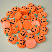 20mm 2cm pumpkin pumpkins orange resin flatback flat back fb fbs embellishments craft supplies uk cute kawaii shop store face faces carved halloween crafts