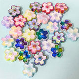 large acrylic flower flowers bead beads double sided 3d shimmery iridescent lustre uk cute kawaii craft supplies shop store making your own beaded pen pens jewellery pretty 19mm