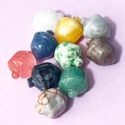 gemstone gemstones agate jasper aventurine acorn acorns autumn carved caring cute kawaii palm stones fidget worry carving uk gift gifts shop store 21mm 20mm 