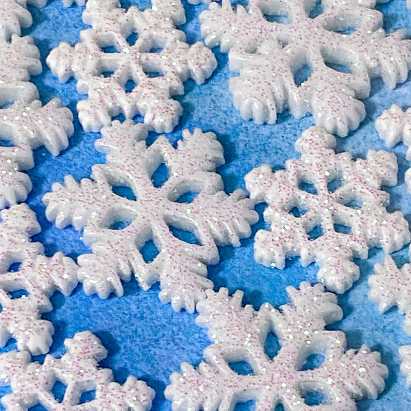sparkly iridescent glitter glittery white resin snowflake snowflakes snow flake fb flatback flat back embelishment embellishments craft supplies festive christmas snowy ab fbs shop store