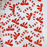 red and white christmas festive tissue paper sheet sheets bow bows and candy cane canes pattern patterned pack of 2 wrap wrapping cute kawaii uk stationery gift gifts shop store packaging supplies