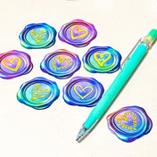 Heart Wax Seal Effect Stickers – Set of 20 (38mm)
