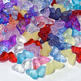 glass butterfly butterflies bead beads small 15mm colourful uk cute kawaii craft supplies shop jewellery making store blue lilac pink red yellow clear navy ombre pretty