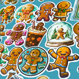 Gingerbread Men CHRISTMAS Laptop / Decorative Stickers Set 10