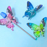 Jumbo 3D Butterfly Acrylic Beads- 39mm Large Hole Pack of 3