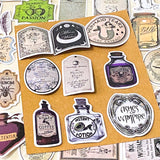 vintage potion bottle and poison bottles label stickers for antique scrapbook and laptops including apothecary labels and spells