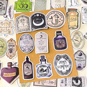 vintage potion bottle and poison bottles labels for antique scrapbook and laptops including apothecary label and spells