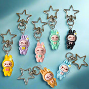 labubu labubus uk cute kawaii scary funny rabbit rabbits cute kawaii japanese toy toys keyring key ring rings keychain clip bag charm charms gift gifts store shop lilac yellow mint green blue toffee brown pink novelty star metal silver