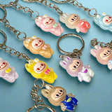cute kawaii labubu labubus lafufu lafufus uk japanese crazy scary rabbit rabbits resin keyring key ring rings clip clips bag charms silver metal keychain keychains pink blue yellow lilac brown cream beige fun gift gifts shop store bargain baby