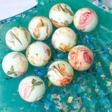floral flower print pattern bead beads large jumbo big 15mm 16mm silicone soft touch uk cute kawaii pretty beaded pen pens jewellery making craft supplies shop yellow pink cerise aqua lilac flowers round  shabby chic