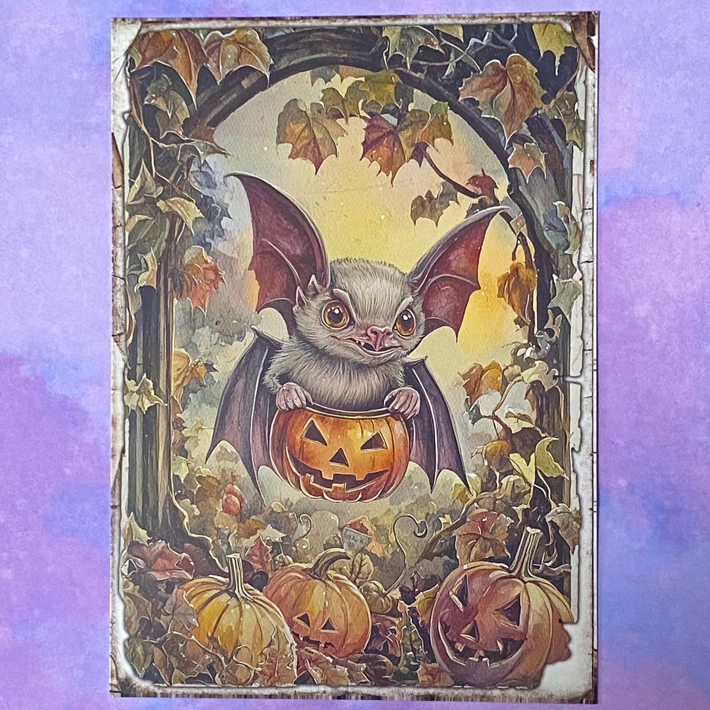 pumpkin pumpkins retro vintage halloween spooky animal animals woodland cute kawaii creatures postcard postcards post card cards sticker stickers hedgehog squirrel cat kitten dog puppy rabbit stoat weasel mouse mice owl bird uk stationery supplies planner addict gift gifts shop store deer bat bats