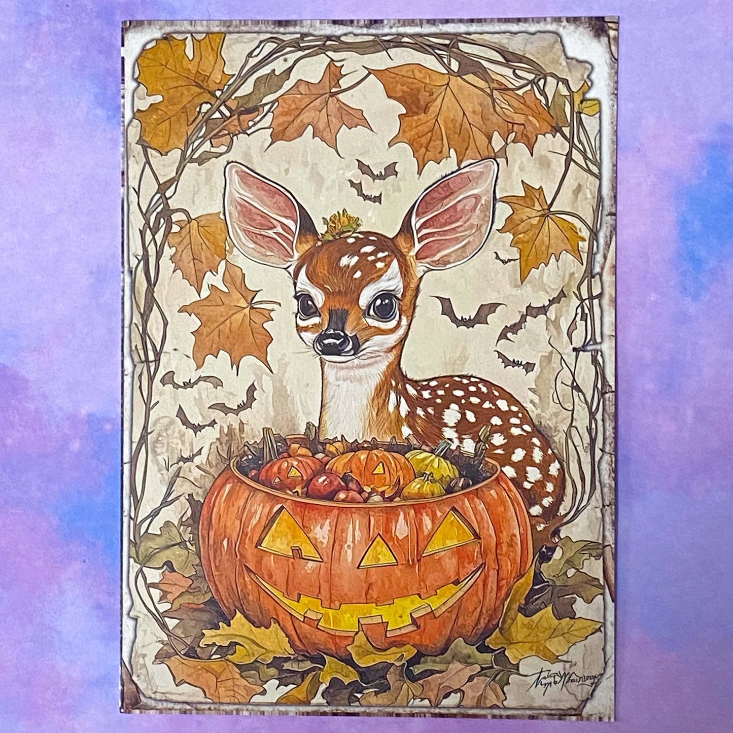 pumpkin pumpkins retro vintage halloween spooky animal animals woodland cute kawaii creatures postcard postcards post card cards sticker stickers hedgehog squirrel cat kitten dog puppy rabbit stoat weasel mouse mice owl bird uk stationery supplies planner addict gift gifts shop store deer