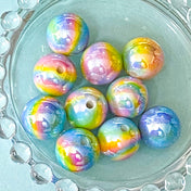 rainbow ombre pearl pearly lustre ab iridescent bead beads jumbo very big large chunky 16mm uk cute kawaii craft crafts supplies shop store jewellery making beaded pen pens