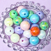 lustre bead beads large round 16mm jumbo big chunky acrylic iridescent pearl pearly sheen uk cute kawaii craft supplies shop store lilac pink blue mint green white cream 