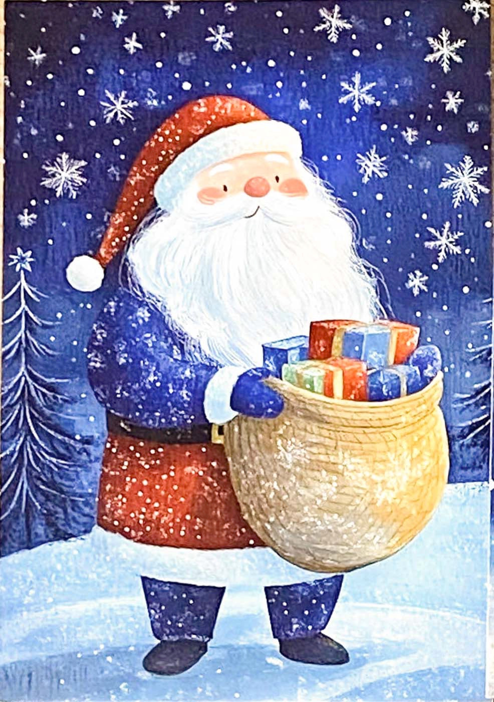 christmas snow snowy postcard postcards post card cards uk cute kawaii festive stationery turquoise  blue midnight sky stars teddy bear snowglobe snow globe polar angel snowman present stocking pretty deep bird woodland tree aqua